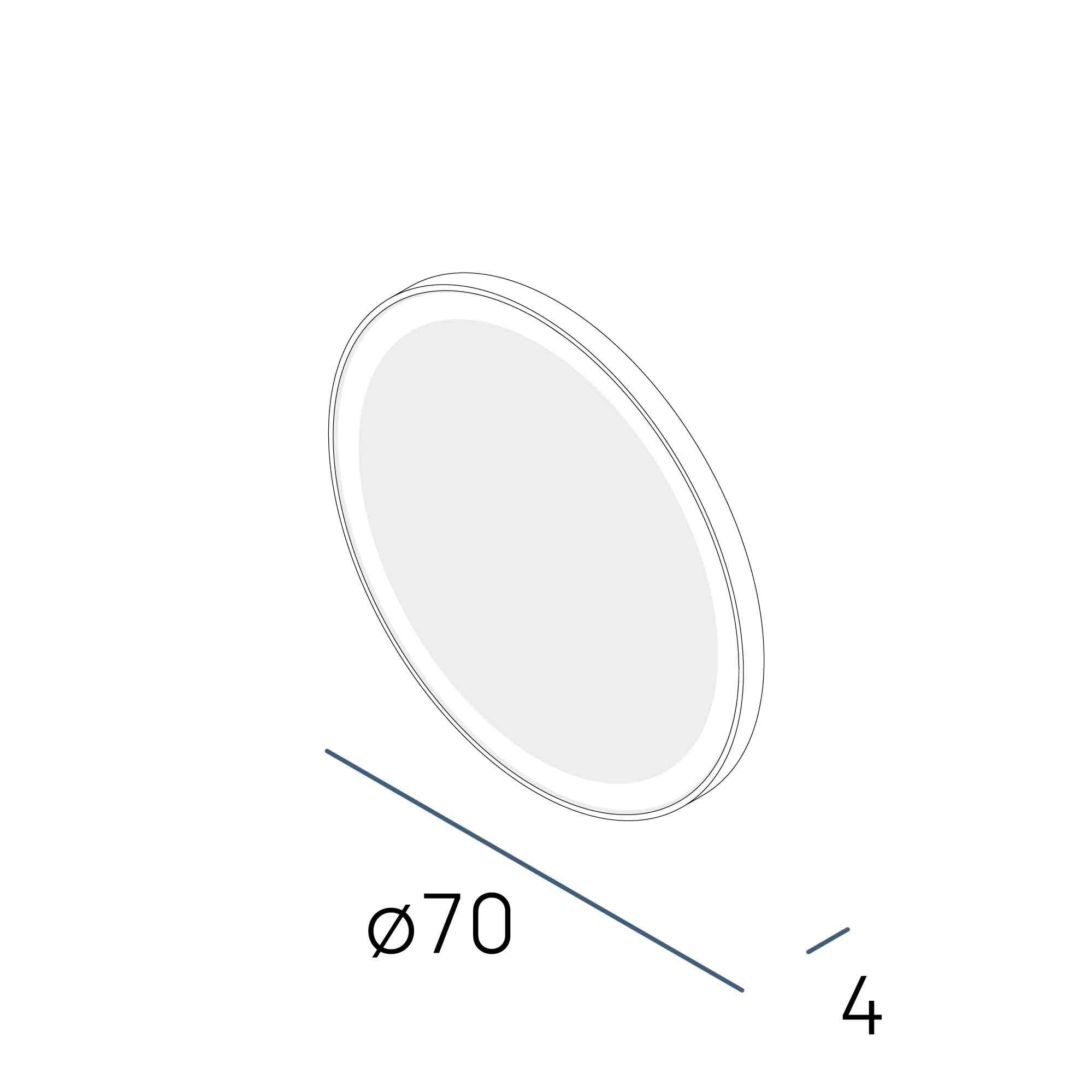 Огледало CIRCULAR 70Ø ATLANTIC BLUE - Image 2