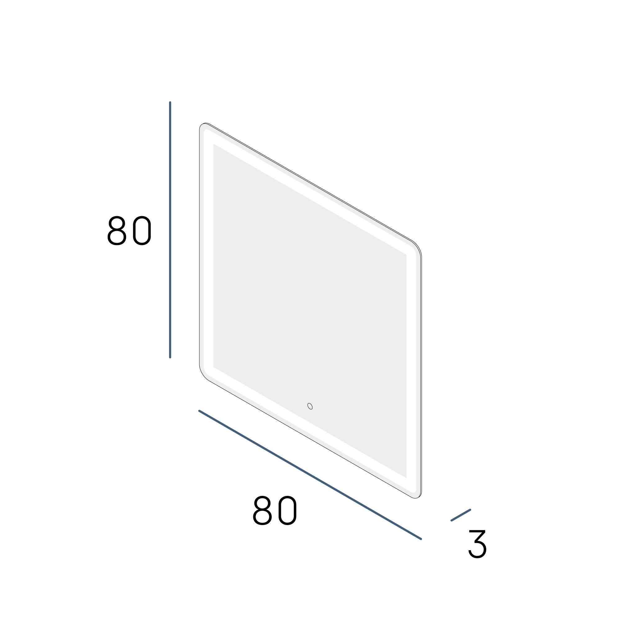 Огледало ONDRA PLUS 80x80 - Image 2