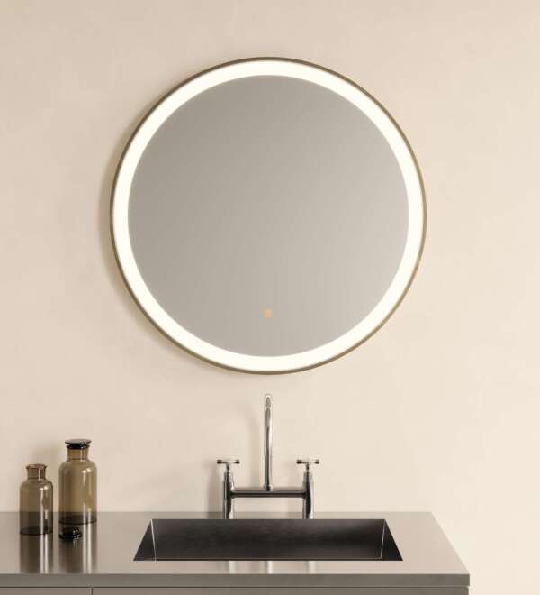 Огледало SUN 100Ø - BRUSHED GOLD