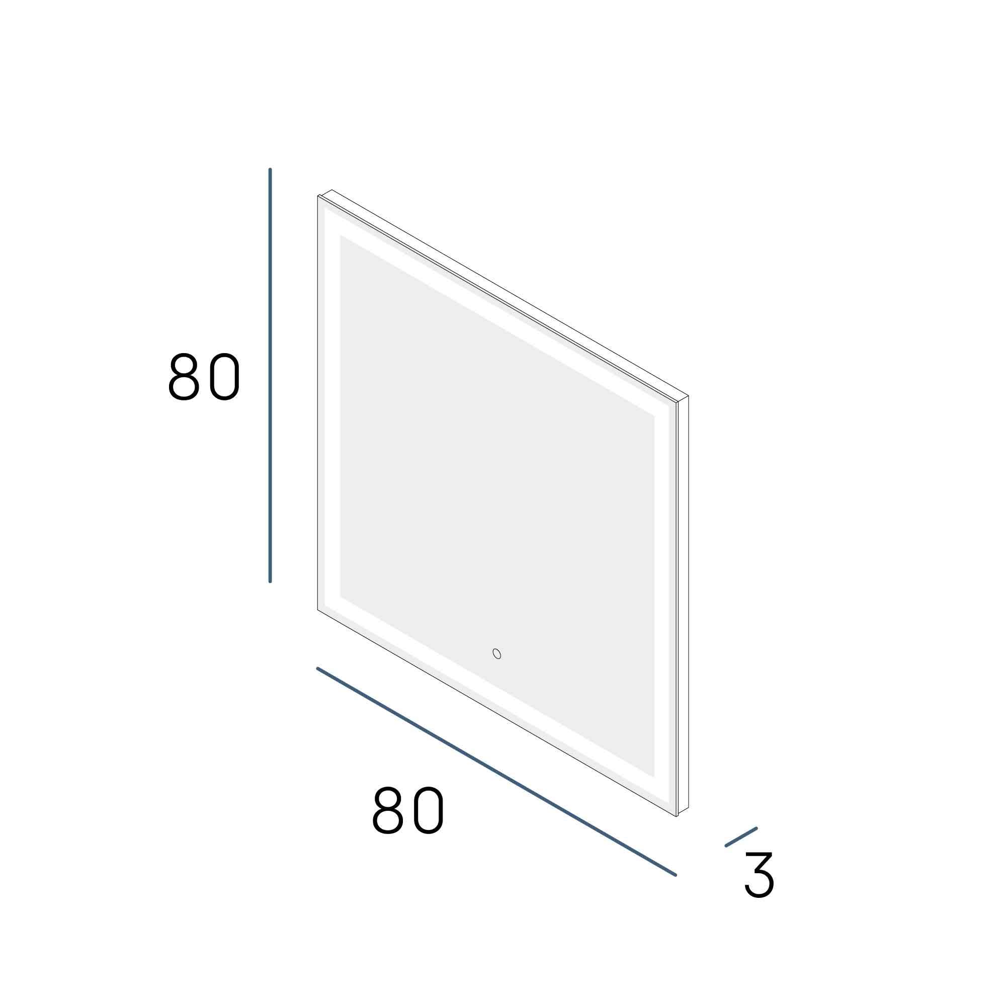 Огледало CLASSIC PLUS 80x80 - Image 2