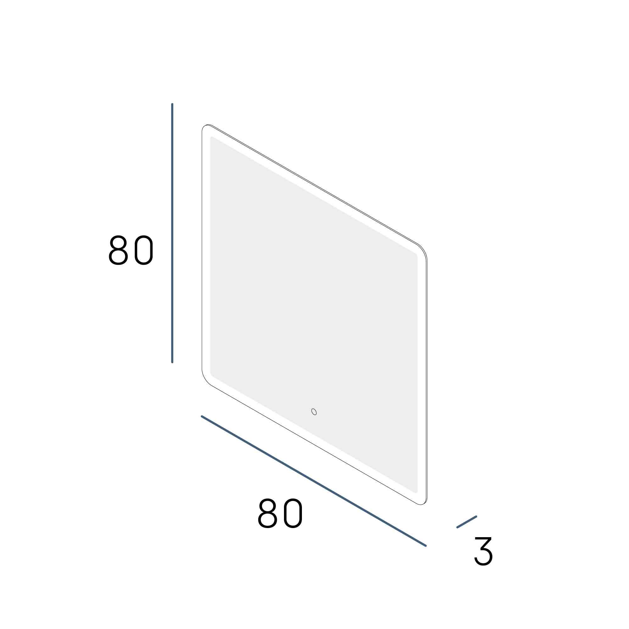 Огледало ONA PLUS 80x80 - Image 2