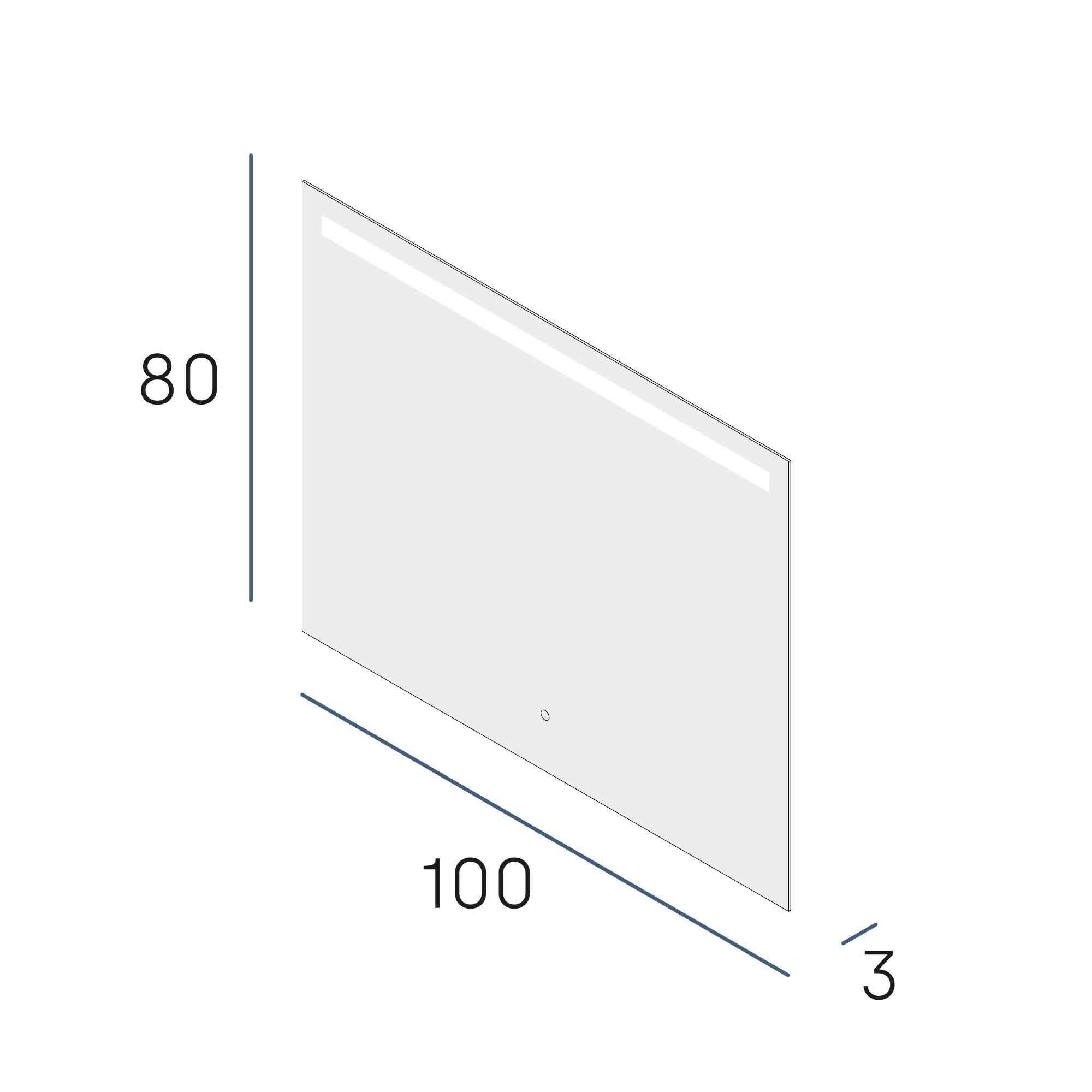 Огледало STRIPE PLUS 100x80 - Image 2