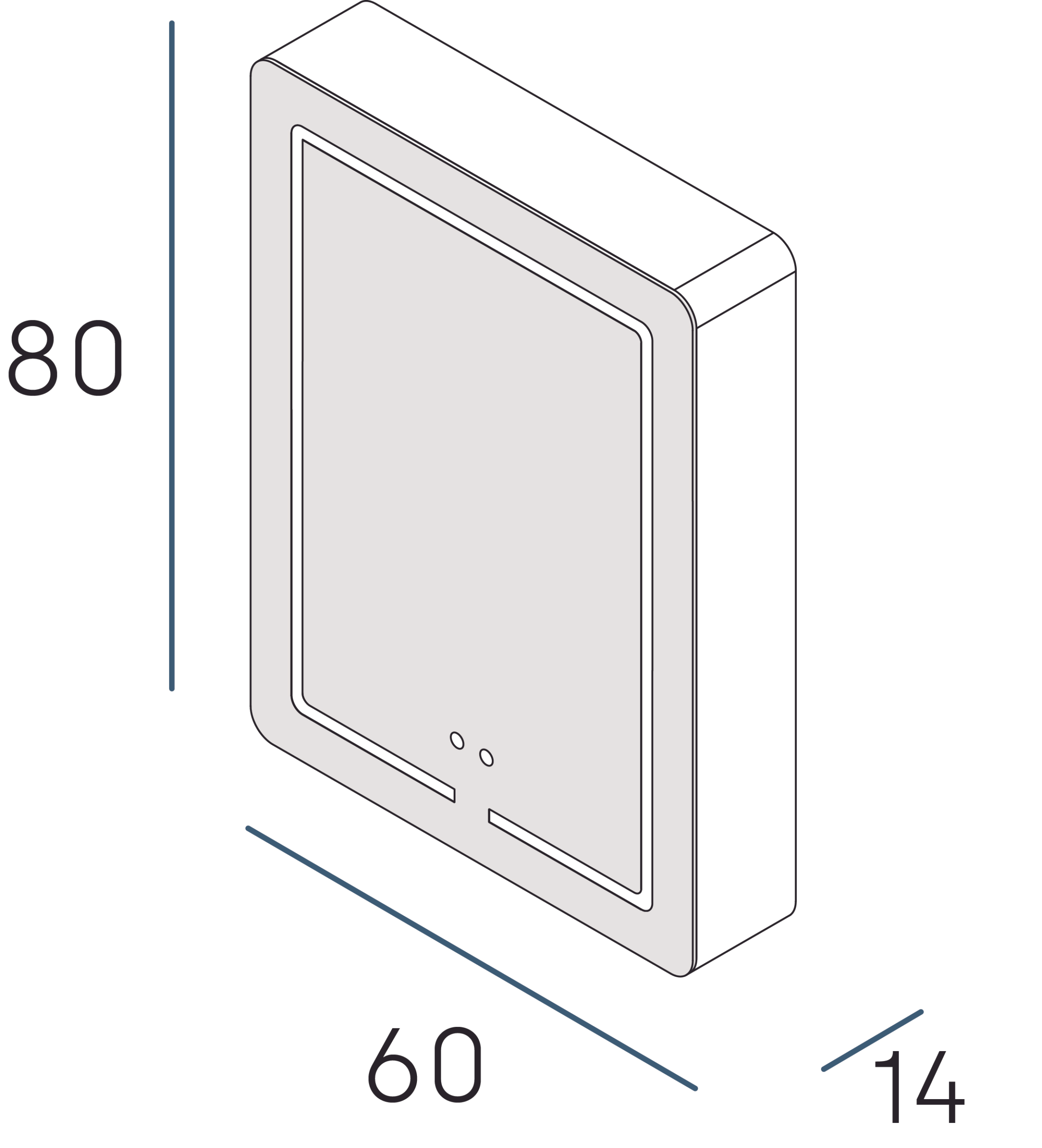 Шкаф с Огледало GAN 60x80 - Image 2