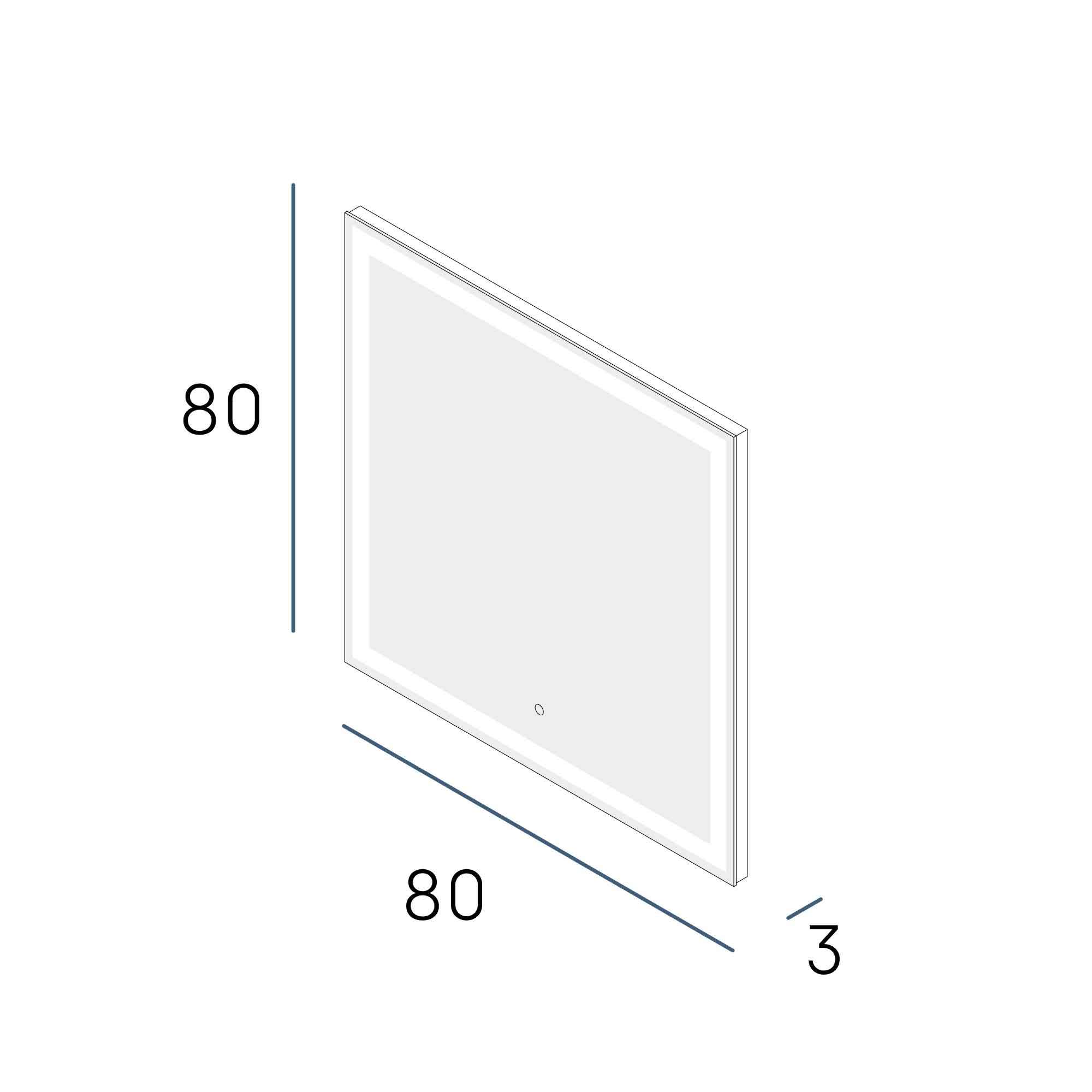 Огледало BRIA PLUS 80x80 - Image 2